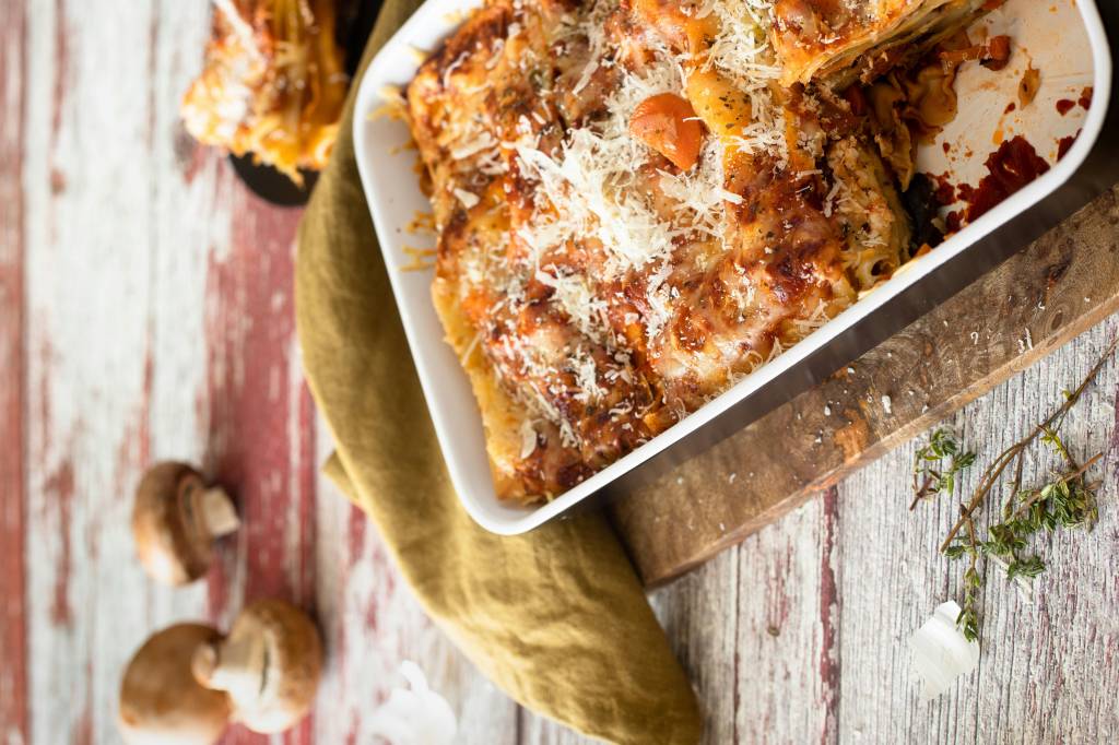 Cogumelos gratinados