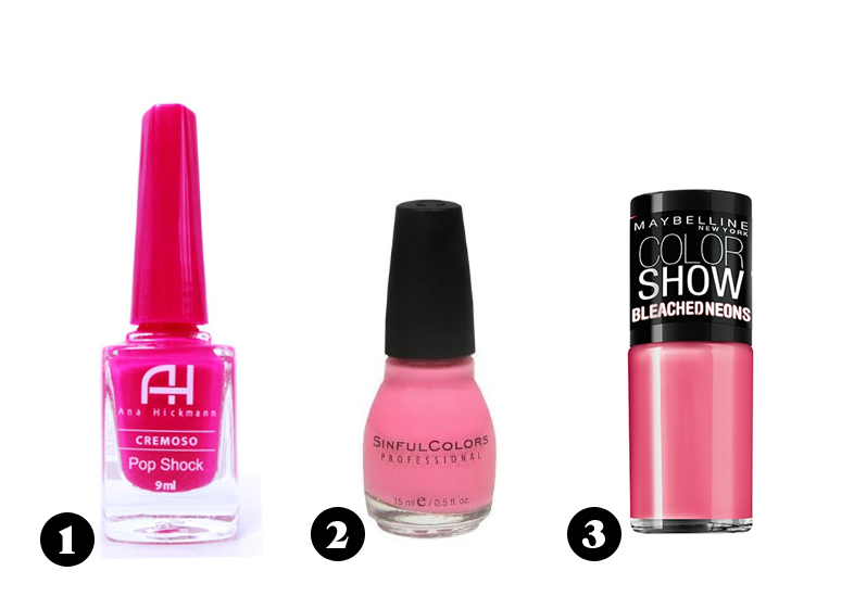 Cores de esmaltes da moda