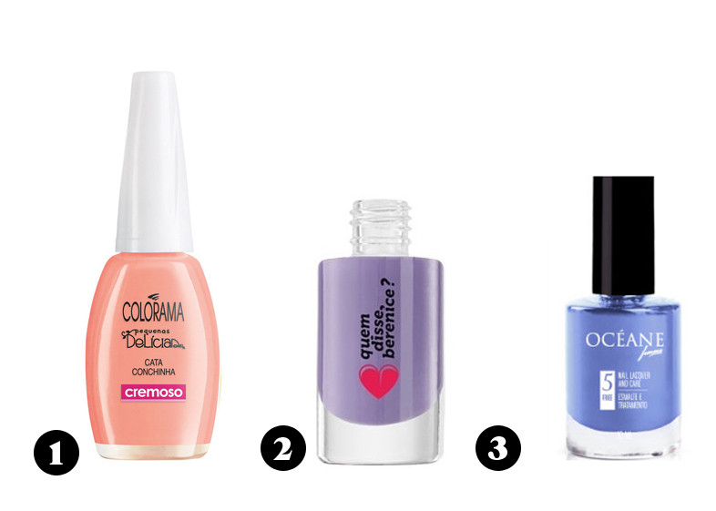 Cores de esmaltes da moda