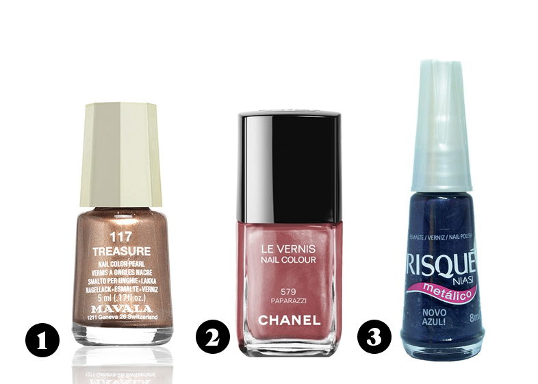 Cores de esmaltes da moda