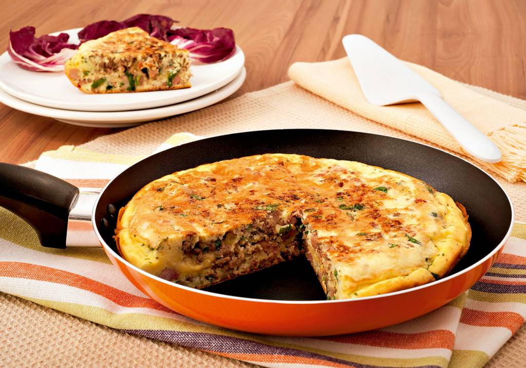 Fritada de carne moída e linguiça