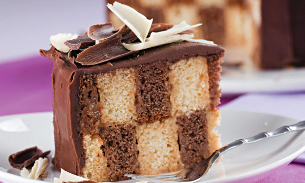 Bolo xadrez de doce de leite Bolo xadrez de doce de leite