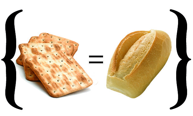 Biscoitos cream cracker e pão