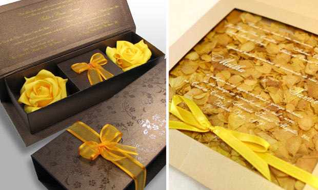 Convite de casamento com flores Convite de casamento com flores