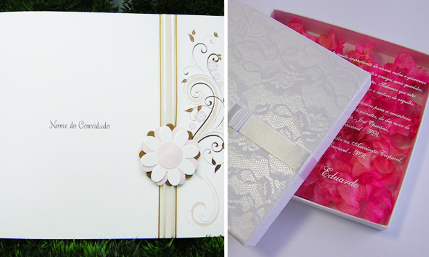 Convite de casamento com flores Convite de casamento com flores