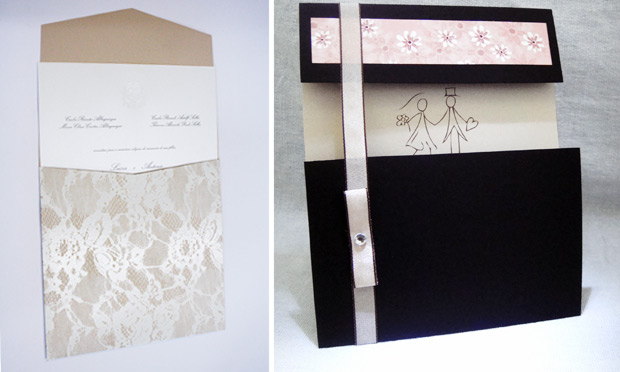 Convite de casamento com envelope trabalhado Convite de casamento com envelope trabalhado