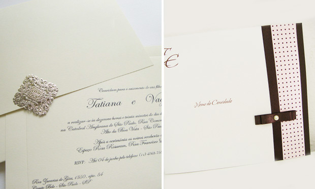 Convite de casamento fechado com estilo Convite de casamento fechado com estilo