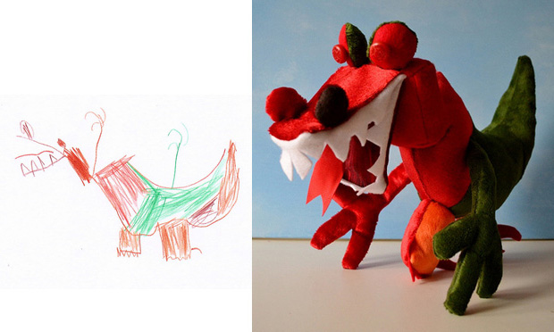 Desenhos de crianças viram bonecos Desenhos de crianças viram bonecos