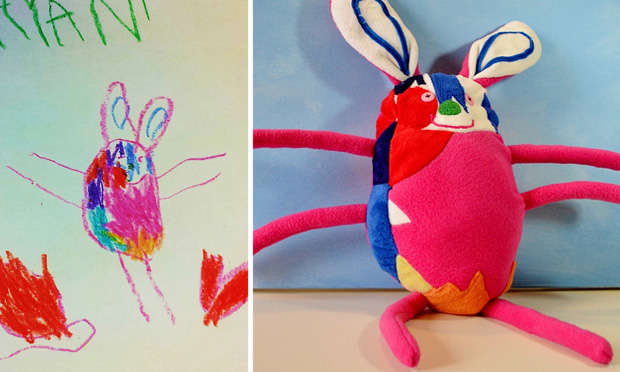 Desenhos de crianças viram bonecos Desenhos de crianças viram bonecos