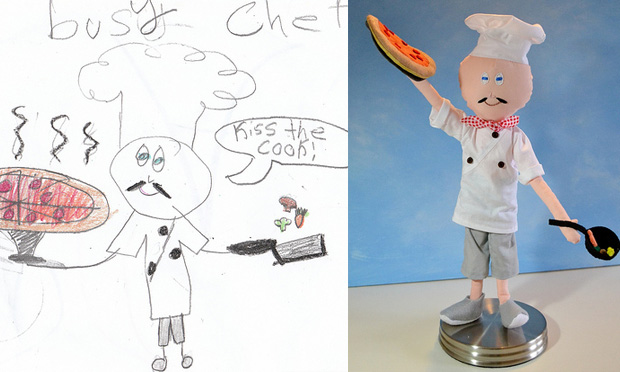 Desenhos de crianças viram bonecos Desenhos de crianças viram bonecos