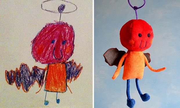 Desenhos de crianças viram bonecos Desenhos de crianças viram bonecos