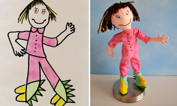 Desenhos de crianças viram bonecos Desenhos de crianças viram bonecos
