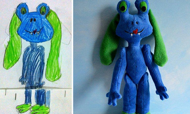 Desenhos de crianças viram bonecos Desenhos de crianças viram bonecos