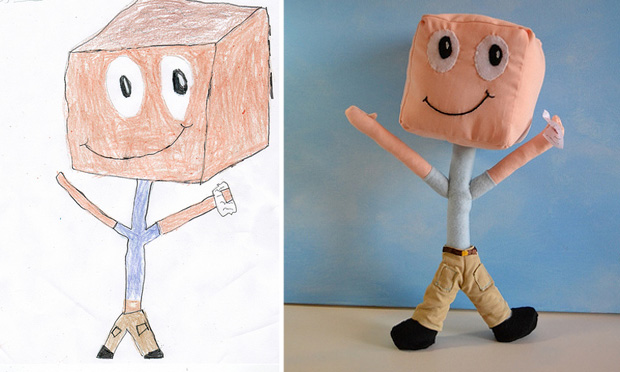 Desenhos de crianças viram bonecos Desenhos de crianças viram bonecos