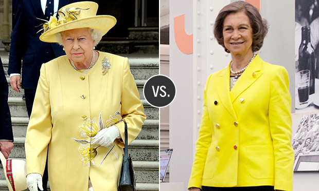 Looks rainha Elizabeth e rainha Sofia