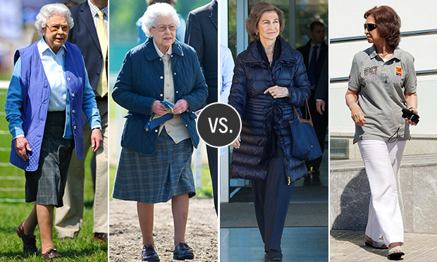 Looks rainha Elizabeth e rainha Sofia