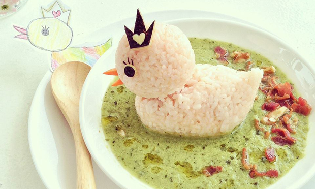 Food Art Patinho na lagoa