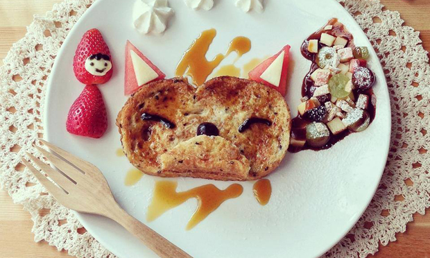 Food Art Chapeuzinho Vermelho e o Lobo Mau