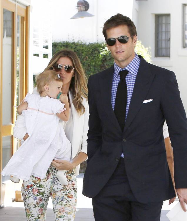 Vivian, Gisele Bündchen e Tom Brady Vivian, Gisele Bündchen e Tom Brady