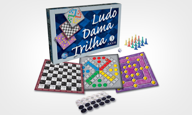 Ludo, dama e trilha Ludo, dama e trilha