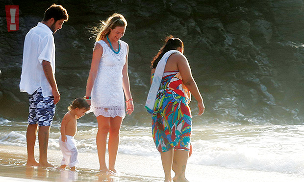 Dom, Luana Piovani e Pedro Scooby Dom, Luana Piovani e Pedro Scooby