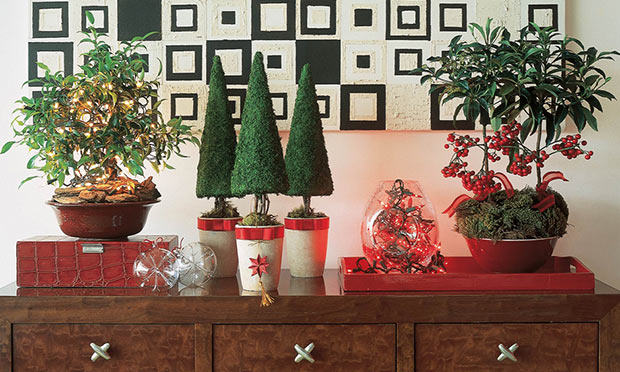 Aparador com decoração de Natal