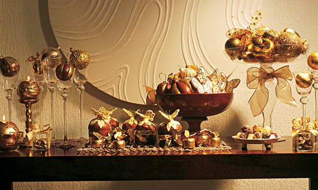 Aparador com decoração de Natal