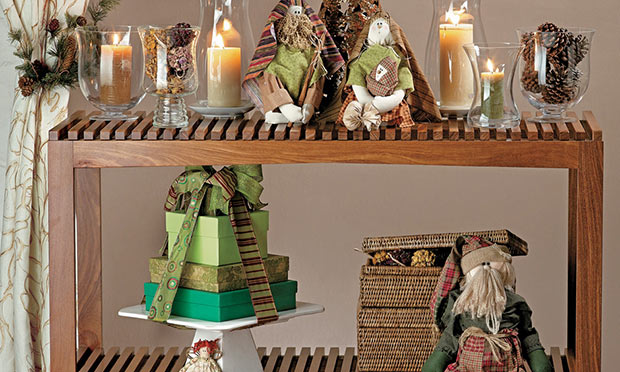 Aparador com decoração de Natal
