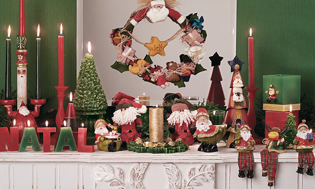 Aparador com decoração de Natal
