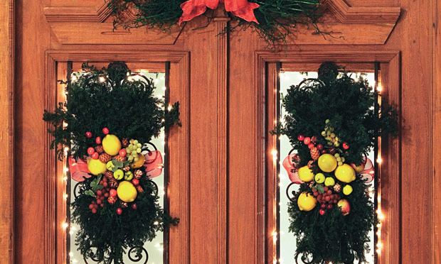 Enfeite de porta de Natal