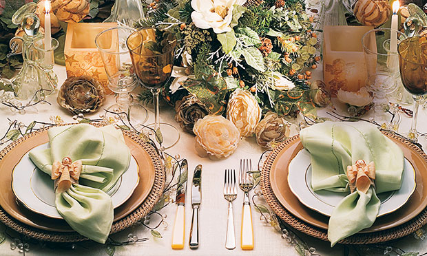 Mesa decorada para o Natal Mesa decorada para o Natal