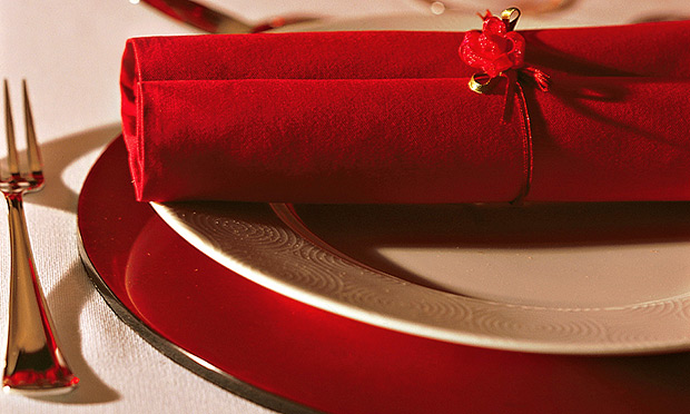 Mesa decorada para o Natal Mesa decorada para o Natal