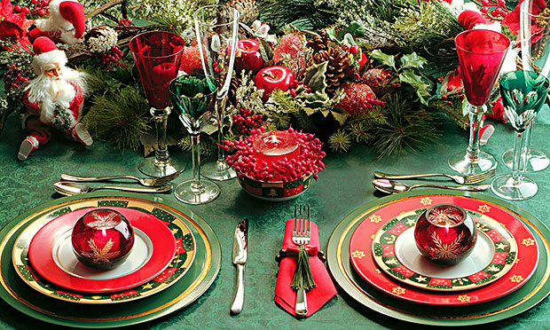 Mesa decorada para o Natal Mesa decorada para o Natal