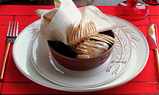 Mesa decorada para o Natal Mesa decorada para o Natal