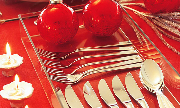 Mesa decorada para o Natal Mesa decorada para o Natal