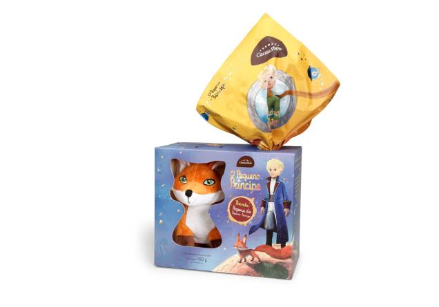 Ovo Pequeno Príncipe (160g) de chocolate ao leite com raposa de pelúcia, Cacau Show, a partir de R$ 33,90* Ovo Pequeno Príncipe (160g) de chocolate ao leite com raposa de pelúcia, Cacau Show, a partir de R$ 33,90*