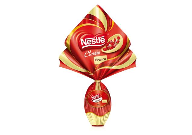 Ovo Classic Branco (485g), Nestlé, R$ 56,99* Ovo Classic Branco (485g), Nestlé, R$ 56,99*