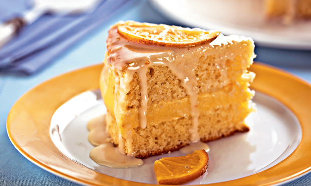 Bolo de chocolate branco e laranja Bolo de chocolate branco e laranja