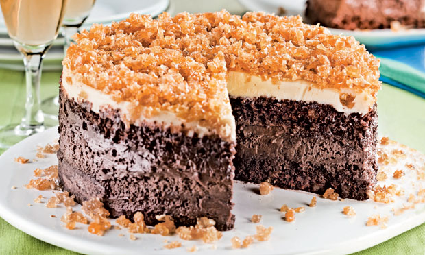 Bolo gelado três chocolates Bolo gelado três chocolates