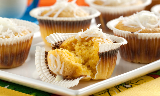 Bolo de milho com coco