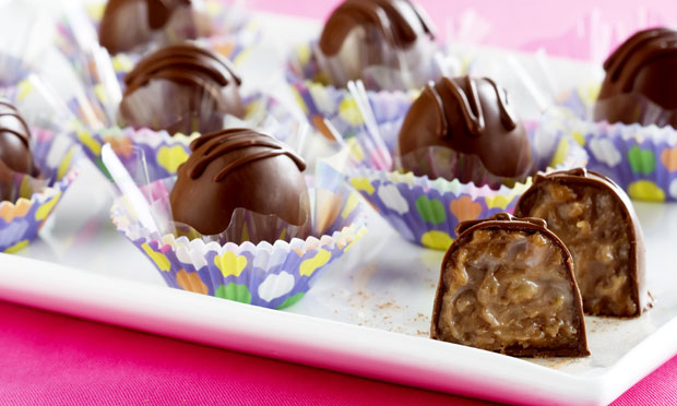Bombom de brigadeiro de banana
