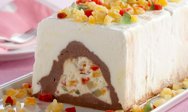 Cassata com frutas cristalizadas