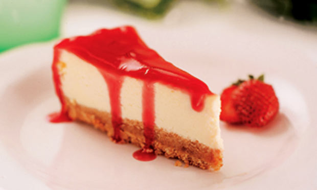 Cheesecake com geleia de morango Cheesecake com geleia de morango