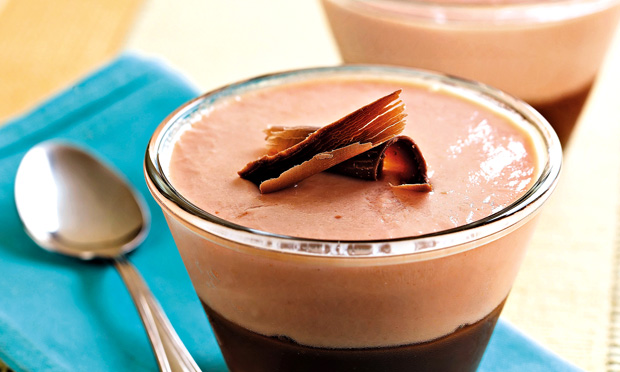 Creme gelado de goiaba com chocolate