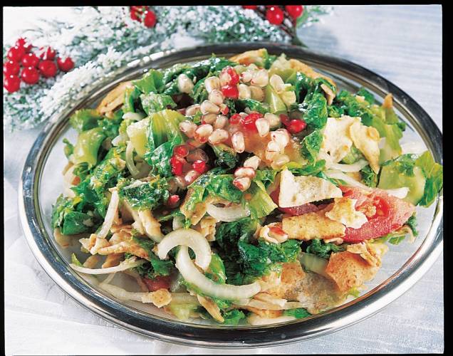 Salada com romã Salada com romã
