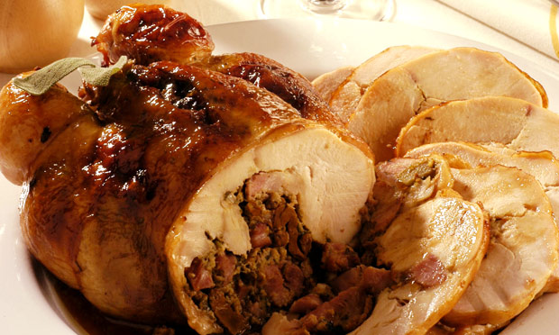 Frango recheado com bacon Frango recheado com bacon