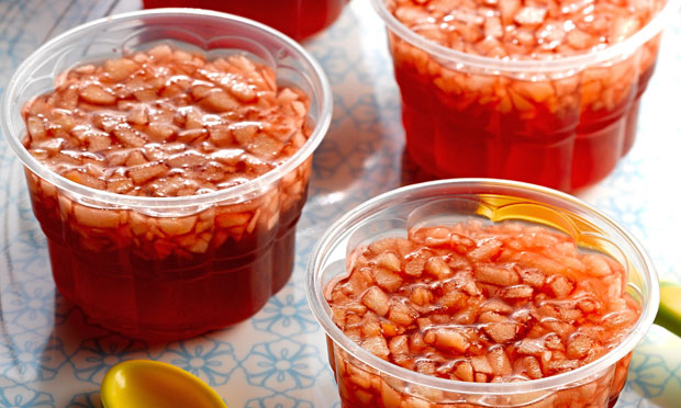 Gelatina de groselha com maçã Gelatina de groselha com maçã