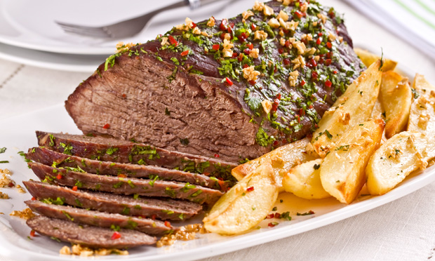 Maminha assada com manjericão Maminha assada com manjericão