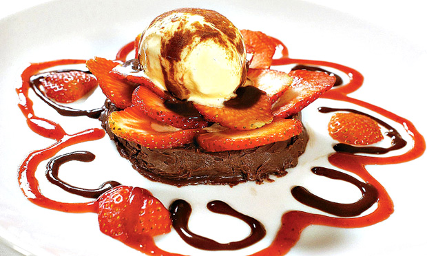Morangos com creme trufado