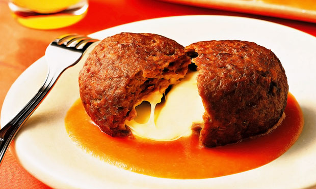 Polpettone com mussarela Polpettone com mussarela